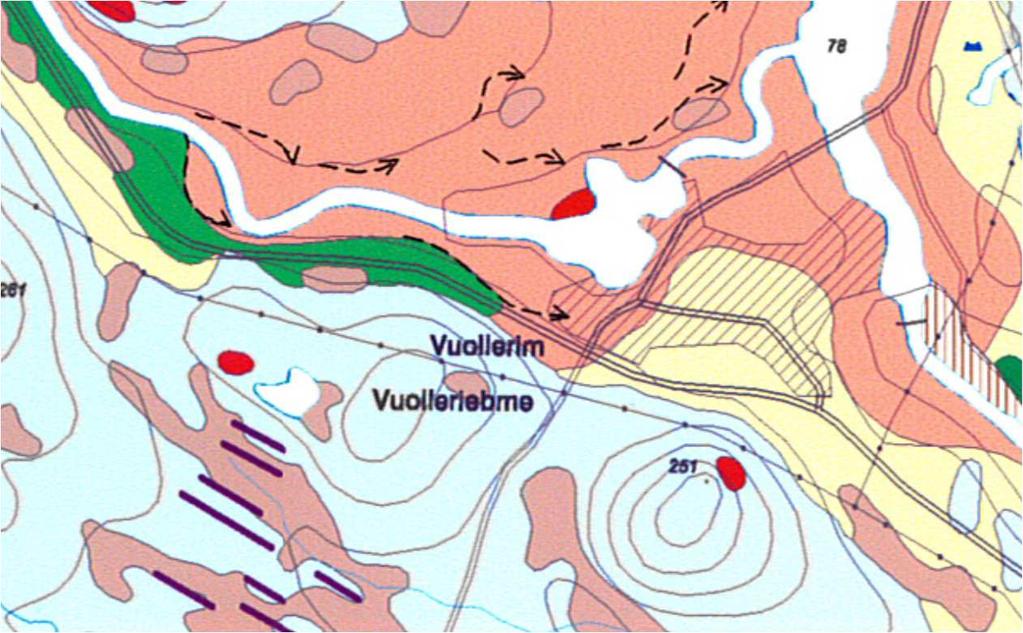 Utifrån borrprotokoll från brunn 9806 (brunn 1) är jordlagerföljderna enligt följande: 0-3 meter sand/grus, 3-7 meter silt/finsand, 7-22 meter lera, 22-31 meter grus/lera + grus/sand, 31-39 sand/grus