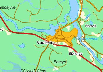 Grundvattentäkten Allmän beskrivning Vuollerim vattentäkt är belägen cirka 0,5 km väster om Vuollerim tätort längs med väg 97.