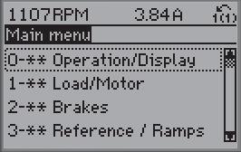 4. Programmering av frekvensomformaren 4 20-82 PID-startvarvtal [RPM] Range: Funktion: 0* [0-6000 varv/minut] När frekvensomformaren först startas rampar den inledningsvis upp till utvarvtalet i
