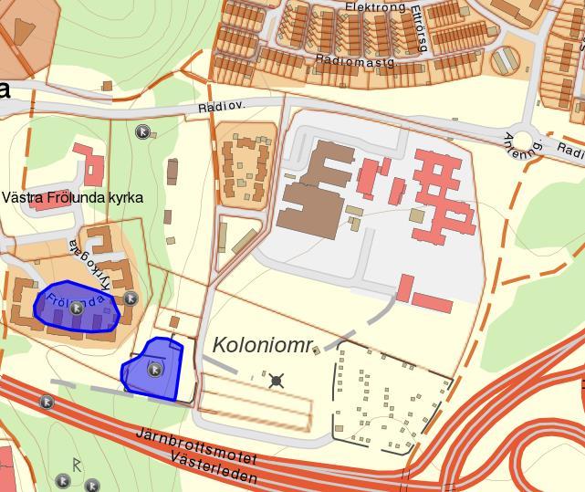 Figur 7. Visar lägen för fornlämningar inom delområde Framtiden. Lantmäteriet 2018-02-14. 3 Nu utförd miljöteknisk markundersökning 3.