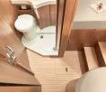 rumsdelning Kompakt- eller komfortbadrum med omklädningsrum + Generöst tvätt-/toalettrum, dusch mittemot Modell T 144 LE, T 144 QB + Vattentåligt duschgaller i bodelens design, tas ut för rengöring
