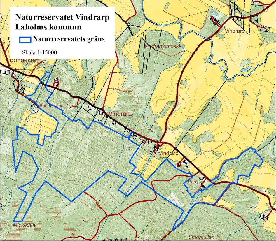 BESLUT 1 (11) Dnr 511-839-11 Bildande av naturreservatet Vindrarp i Laholms kommun. Lantmäteriet, 2011.