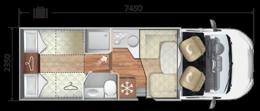 ELLIOT / MAGIS PLUS XT = Fällsäng över dinette P = Fasta väggskåp över dinette M = alkov 84 XT/P 85 XT/P 86 XT/P Chassi Ford Transit Fiat Ducato Ford Transit Fiat Ducato Ford Transit Fiat Ducato