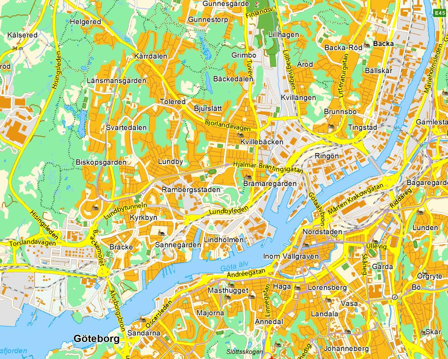 V\45\12\61451254174\3_Teknik\W\Dokument\Beskrivningar\_Norra Borgens verksamhetsområde.doc Bild 1: Översiktskarta där planområdet är ungefärligt markerat.