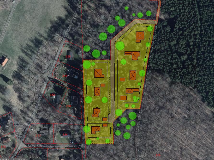 fastigheter. Föreslagen grönstruktur Plantering sker på initiativ av den enskilda fastighetsägaren på egen tomtmark.