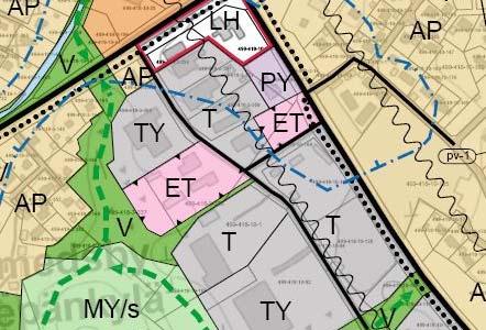 Enligt den reviderade delgeneralplanen omfattas planområdet av beteckningen ET (område för samhällsteknisk försörjning), TY (industriområde där miljön ställer särskilda krav på