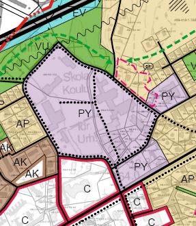 rekreationsområde (V). En reviderad delgeneralplan godkändes av kommunfullmäktige 1.9.2016 60. Planen har ännu inte trätt i kraft på grund av besvär mot beslutet.