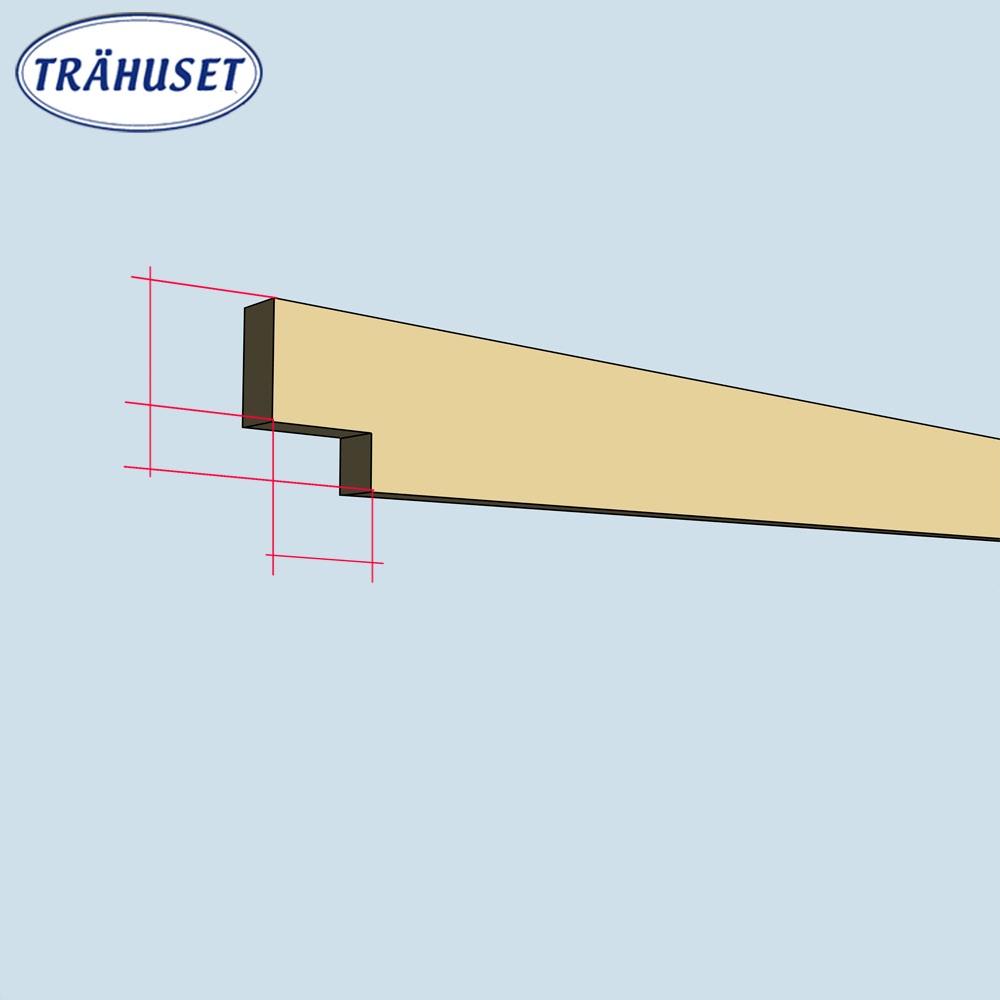 Monteringnockbjälke Kapaur55x95mm ibådaändarav