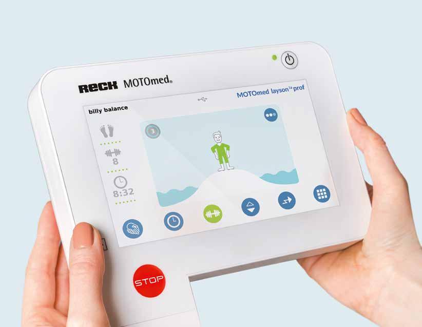 MOTOmed-rörelseterapi Intuitiv och digital Spel Träningen med de underhållande motivationsspelen garanterar nöje och bra underhållning.