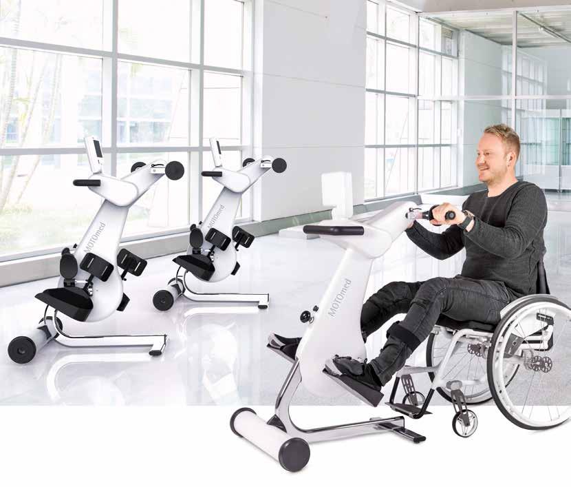 Användningsområden Mångsidig i rehabilitationen MOTOmed loop.la prof Professional Series lämpar sig för intitiutioner och rehabiliteringskliniker.