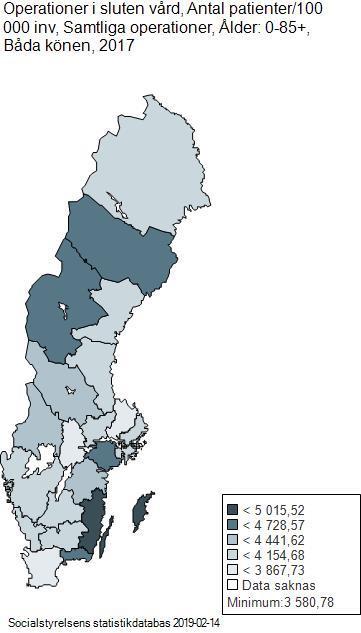 Västerbotten, Kalmar och Gotland jämfört med storstadsregionerna på generell nivå.