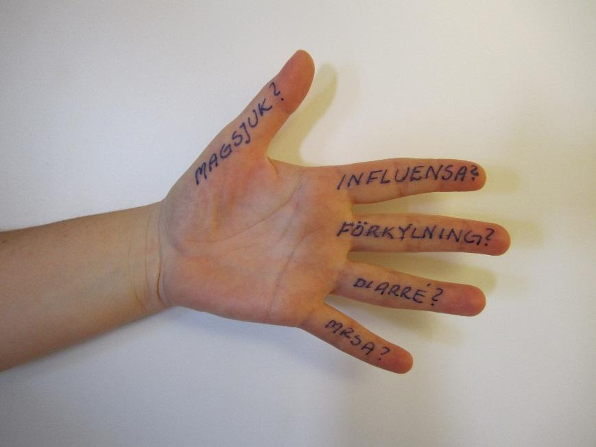 Indirekt kontaktsmitta via händerna är den vanligaste