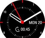 I slutet av nedräkningen meddelar klockan dig genom att vibrera. Tryck på om timern eller tryck på för att avbryta och återgå till klockfunktionen.