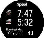 Tempo/hastighet Snitt- och maxtempo/hastighet för träningspasset Running