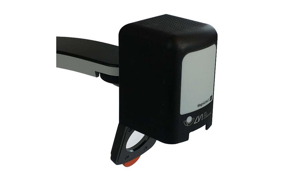6.2.2 Positionssensor MagniLink S är utrustad med en positionssensor som används för att växla mellan läsläge (användaren riktar kameran nedåt och fäller på linsen) och distansläge (användaren öppnar
