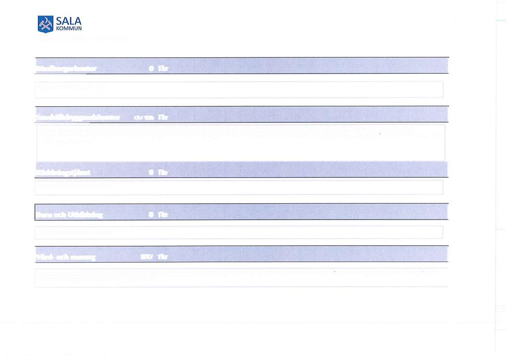 49a SALA Större avvikelser per kontor 8 Medborgarkontor Tkr Ingen avvikelse beräknas i nuläget Samhällsbyggnadskontor 137925 Tkr Under april månad har kontoret genomfört flera projektmöten inom