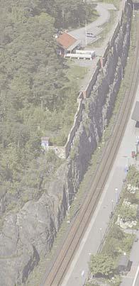 UA6D Bergskärning Långberget Korridorgräns ytläge Korridorgräns tunnel Befintligt spår Föreslaget spår Plattform UA6D Vy  UA6D