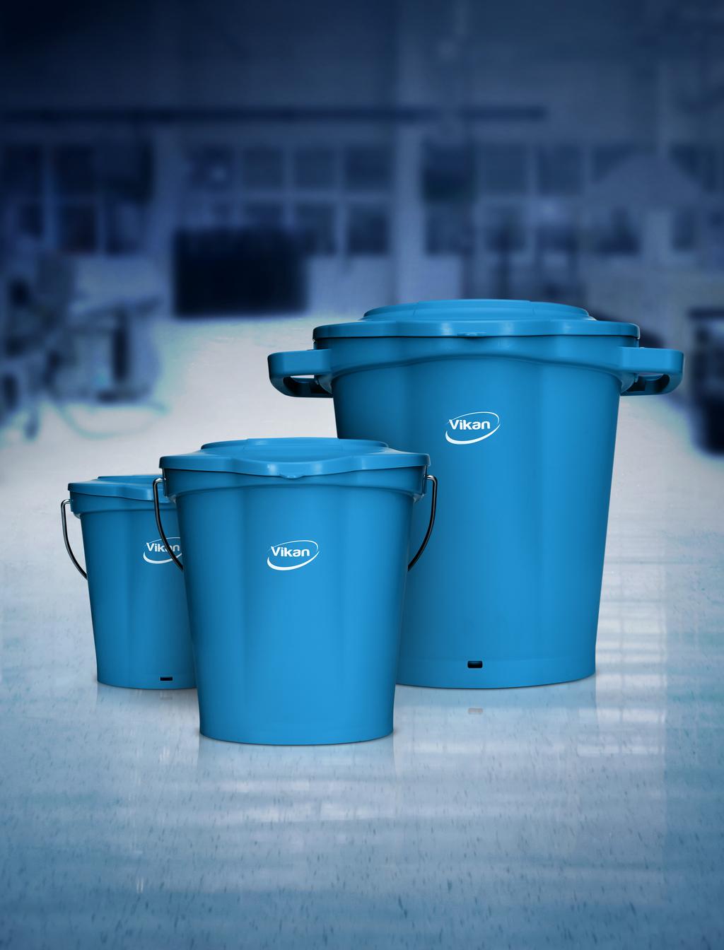 Hinkvis med fördelar för hygienisk livsmedelshantering och rengöring 12-litershink Ny förbättrad design En ny och förbättrad