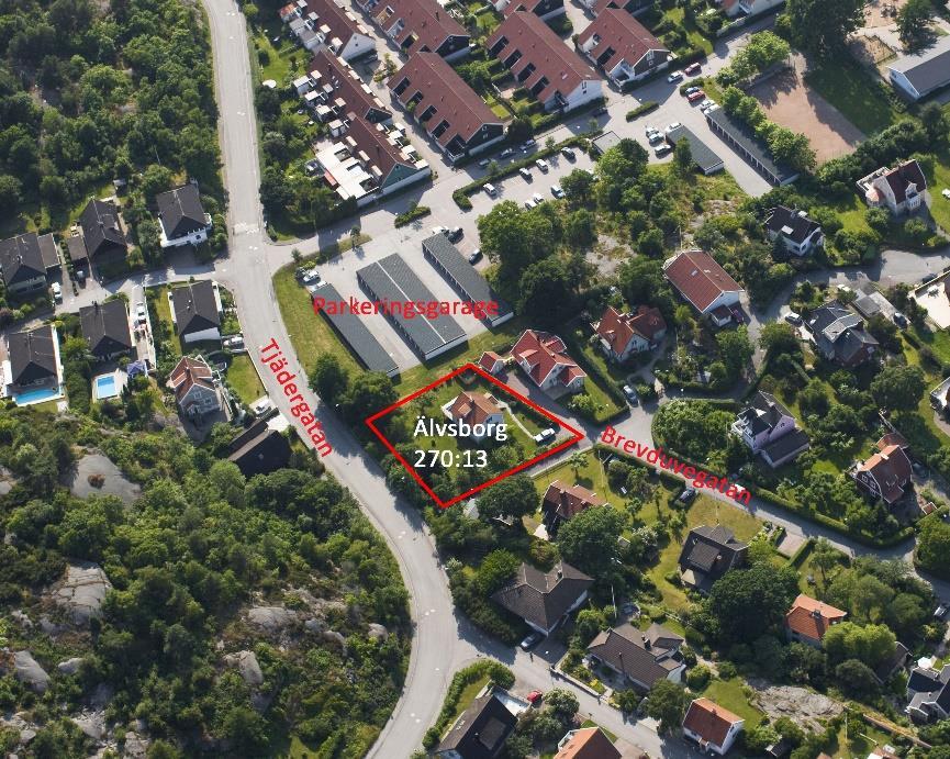 Läge Fastigheten Älvsborg 270:13 är belägen vid Brevduvegatan inom södra delen av primärområden Hagen.