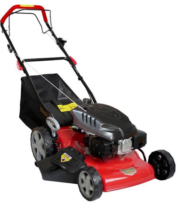 Bruksanvisning 18" (46 cm) Självgående med utmatning på sidan och mulching-funktioner Bensindriven gräsklippare Modell/Typ:34025 Kauppanimi/Märke: AXA 1.