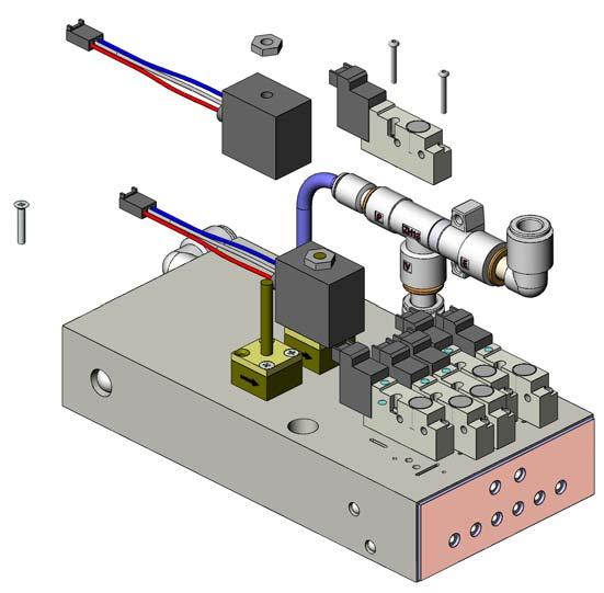 32 Prodigy HDLV Generation III pump, pumpfördelare och kretskort Rengöring av flödesregleringsventil(forts.) 2 0 2 2 3 4 5 6 9 7 8 Bild 28 Reparation av fördelare.