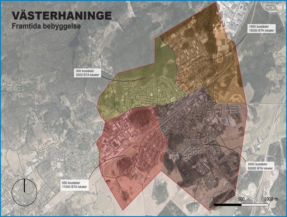 9 5 Västerhaninge Småstaden Västerhaninge ligger en halvtimmes resväg från centrala Stockholm och växte främst fram under 1960-, 70- och 80-talet.