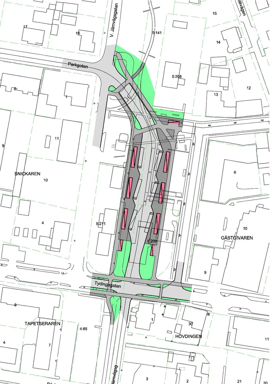 4 NY BUSSTATION I BEFINTLIGT LÄGE I detta alternativ byggs nuvarande busstation om enligt samma förutsättningar som för övriga alternativ, d.v.s. 3+3 hållplatslägen, där ankomst och avgång ska kunna ske oberoende av varandra.