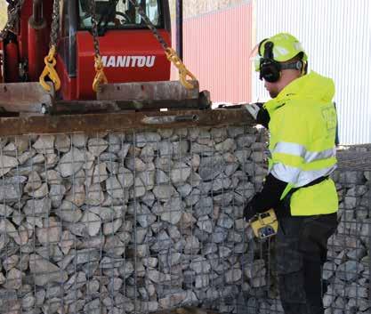 ANVÄNDNINGSOMRÅDEN Gabioner kan med fördel användas som.