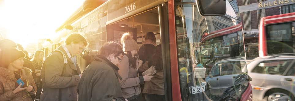 väntetid, och trängseln ombord minimeras eftersom resenärerna sprids jämnt över bussarna. Även förutsägbarheten i sig har ett värde för resenärerna.