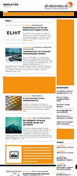 Über 12.500 Abonnenten! 1 Newsletter Porträt 1 Name: all-electronics.de-newsletter 2 Kurzcharakteristik: Unser Newsletter wird jede Woche dienstags und donnerstags an über 12.