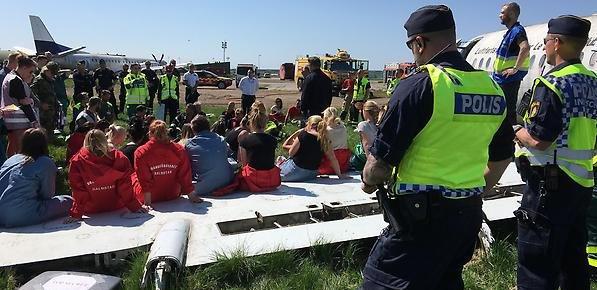 7:4 Praktisk övning Därefter genomfördes en större övning, där ny personal övades varje dag.