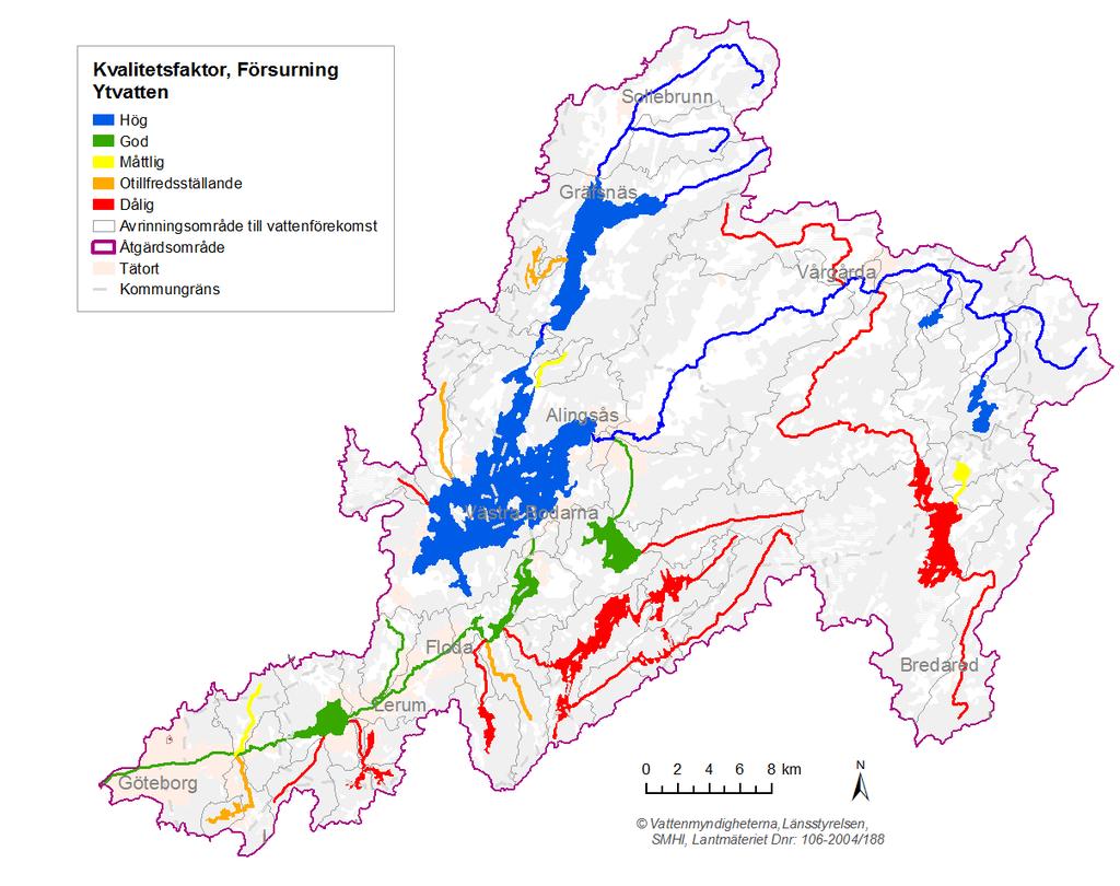 Förbättringsbehov Hela avrinningsområdet var märkbart försurningspåverkat redan på 1970- och 1980-talet.