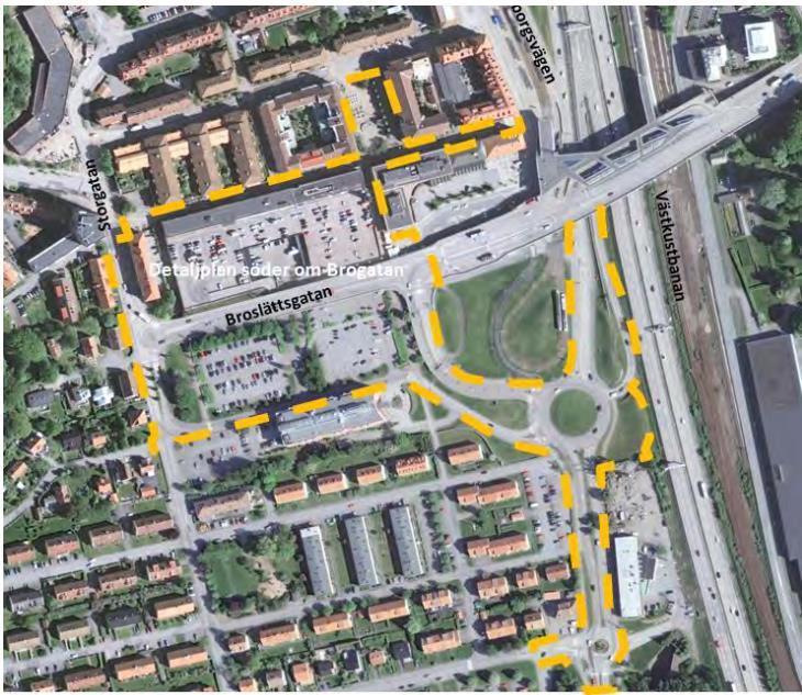 Figur 2 Område som redovisas i PM Geoteknik (aktuellt område ingår inte i utredning) Det saknas specifik geoteknisk information för aktuellt område.