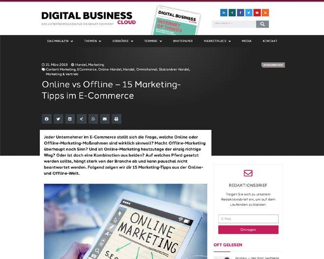 ONLINE-ADVERTORIALS/SPONSORED POSTS + ADVERTORIAL-PAKETE Nutzen Sie die Stärke von Online-Advertorials schon?