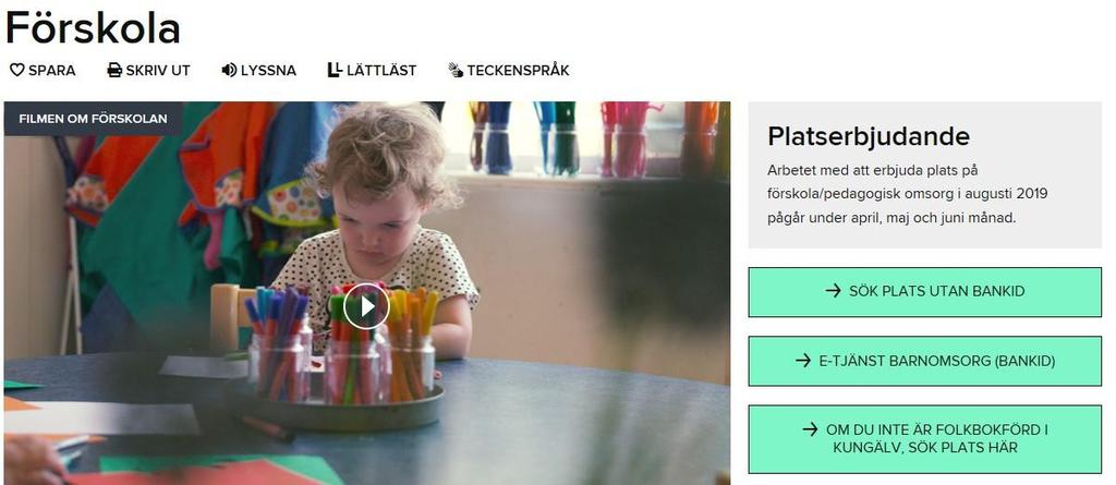 2(9) Sök barnomsorg utan BankID Gå in på Kungälv kommuns hemsida: https://www.kungalv.
