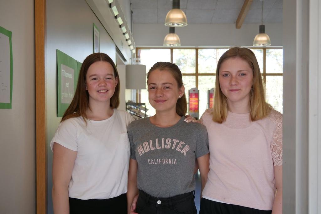 Nyheter 15 maj 2018 Matteuppgift ökade medvetenhet om matsvinn Eleverna Elvira Alm, Martina Löfqvist Kahl och Frida Wallman i årskurs sex på Brevik skola i Tyresö har tillsammans med