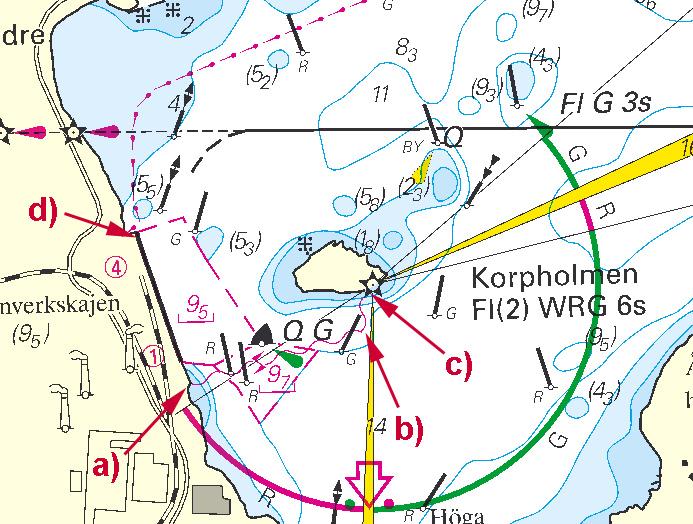 7 Nr 228 * 5152 Sjökort/Chart: 6211 Sverige. Norra Östersjön. Oxelösund. Järnverkskajen - Korpholmen. Kabel ändrad.