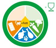 Den energisnåla tallriken I tallriksmodellen för en person med normal aptit som rör sig för lite, och inte har möjlighet att öka den fysiska aktiviteten, är grönsaksdelen (den minst energirika delen)