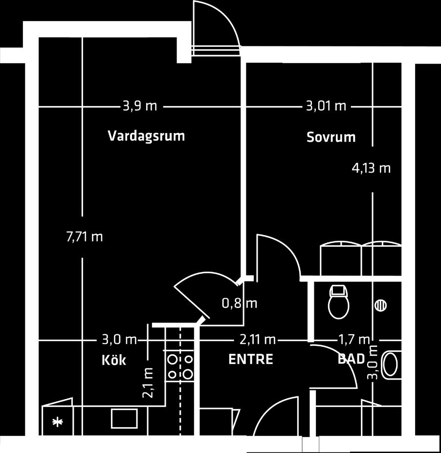 kalkylbladet kan vi exempelvis beräkna hur stort ett rum är. Beräkna hur stort detta rum är: Rumsområdet är.,0 m Lisas storebror ska flytta hemifrån, och han har tittat på en lägenhet.