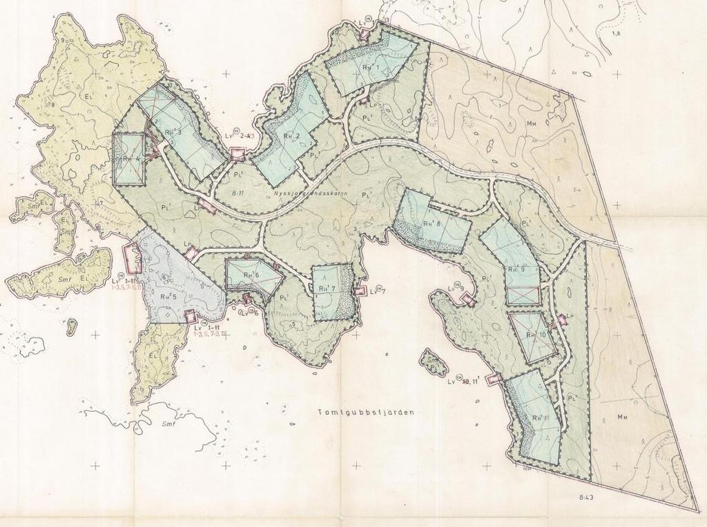 Utdrag ur stranddetaljplan. Detalj- och stranddetaljplanläggning Inom planändringsområdet gäller Nyssjargrunds strandplan som trädde ikraft den 29.12.1980 och fastställdes den 3.2.1983.