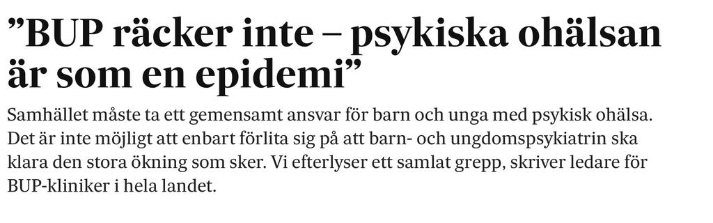 Vår röst i den offentliga debatten Unenge