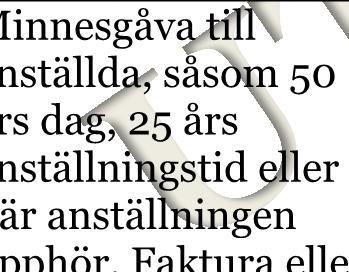 personalvårdsförmån 13 Gåvor och