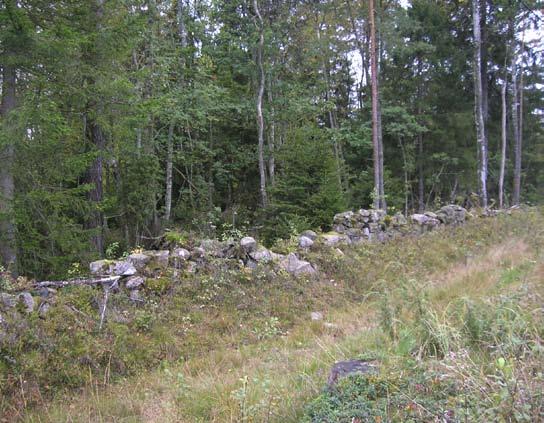 Norra Önneröds inägogräns markerad med en