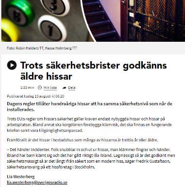 Olycksfallsrapportering i media Många olycksrelaterade