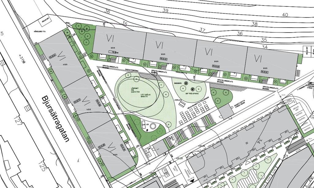 1 BAKGRUND Lindbäck Bygg AB arbetar med en detaljplan vid Bjursätragatan i Rågsved, där syftet är att möjliggöra för nybyggnad av bostäder inom fastigheten.