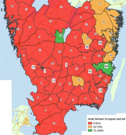 1.3. Grundläggande fakta om Smålandslänen Smålandslänen innefattar totalt 25 älgförvaltningsområden (ÄFO) som i sin tur är uppdelade på 171 älgskötselområden (ÄSO).