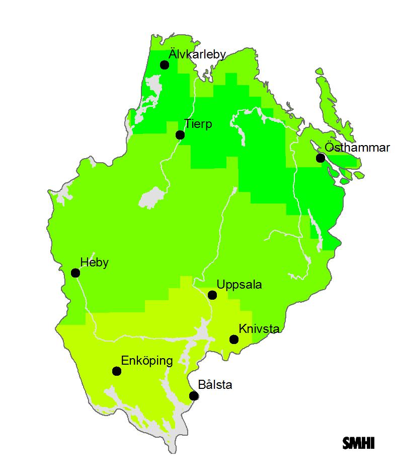 Medelnederbörd vintertid Observerat 1961-1990