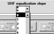 Använd denna programmering när det finns grannkanaler. 4.5 Val av slope Välj önskad nivå för slope gällande UHF-kanalerna. 4.8 Val för FM-ingång Om FM-ingången inte används så ställ den till OFF.