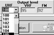 Nivån för VHF och FM ändras automatiskt och visas direkt när utnivån för UHF ändras. 4.