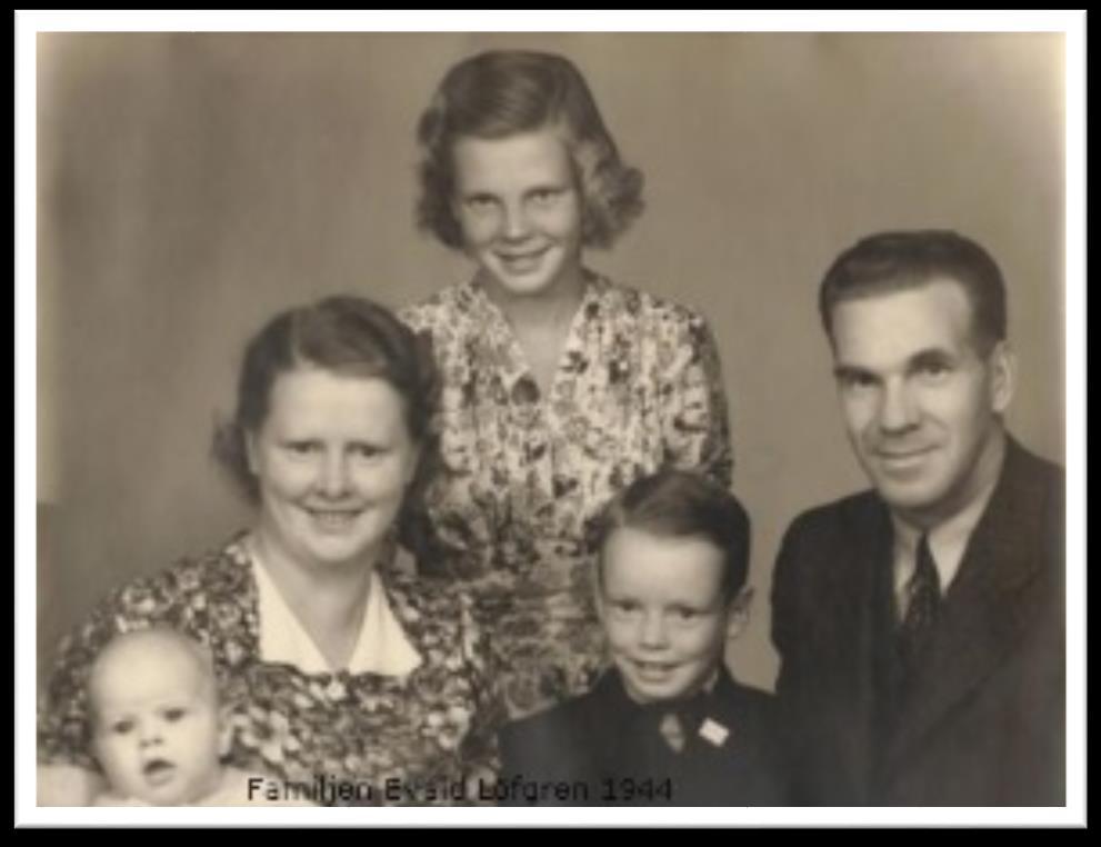 Familjen Evald Löfgren 1944 Pappa Evald